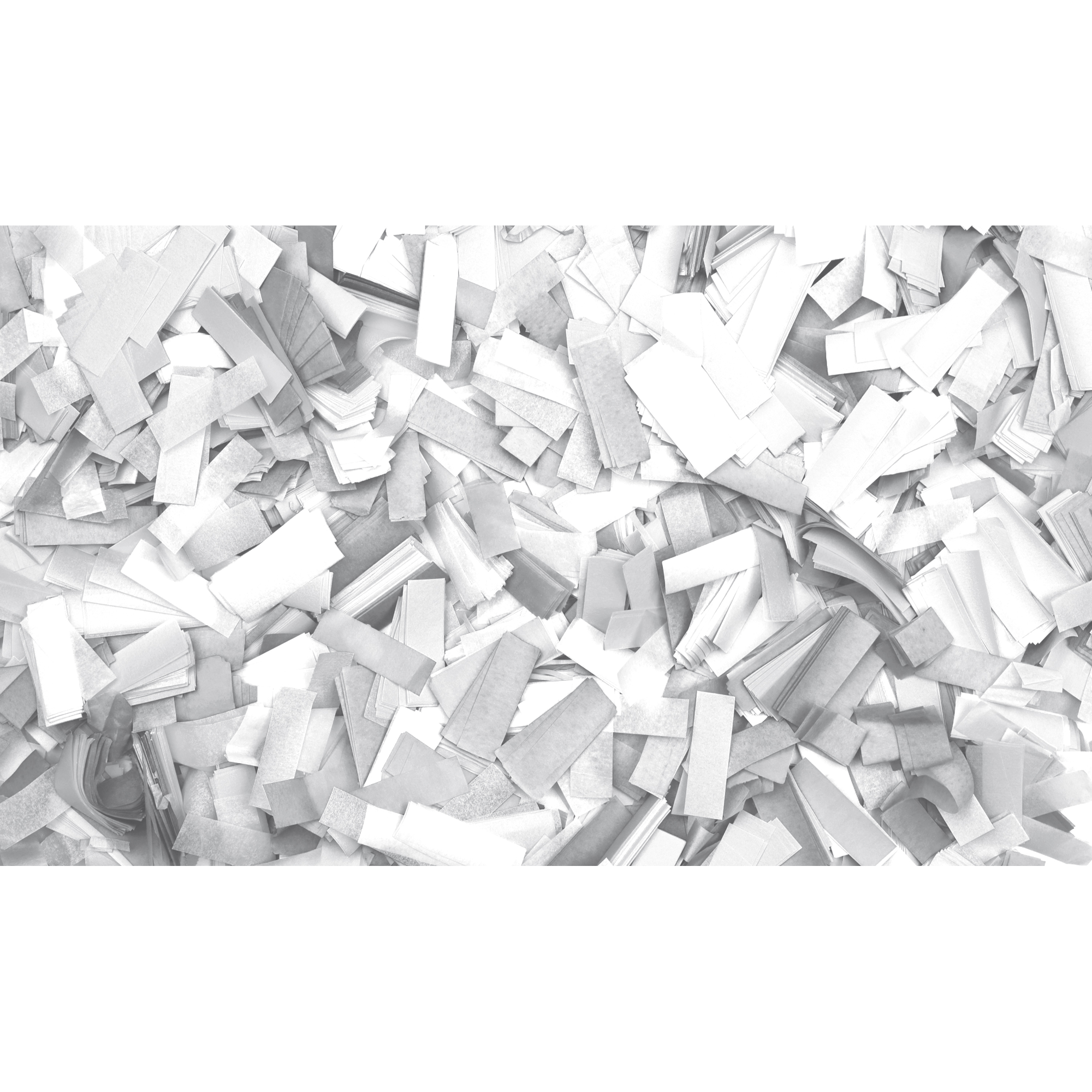 SHOWGEAR Confetti - Rectangle White, 55 x 17 mm, 1 kg, flameproof and biodegradable Bianco, 55 x 17 mm, 1 kg, ignifugo e biodegradabile