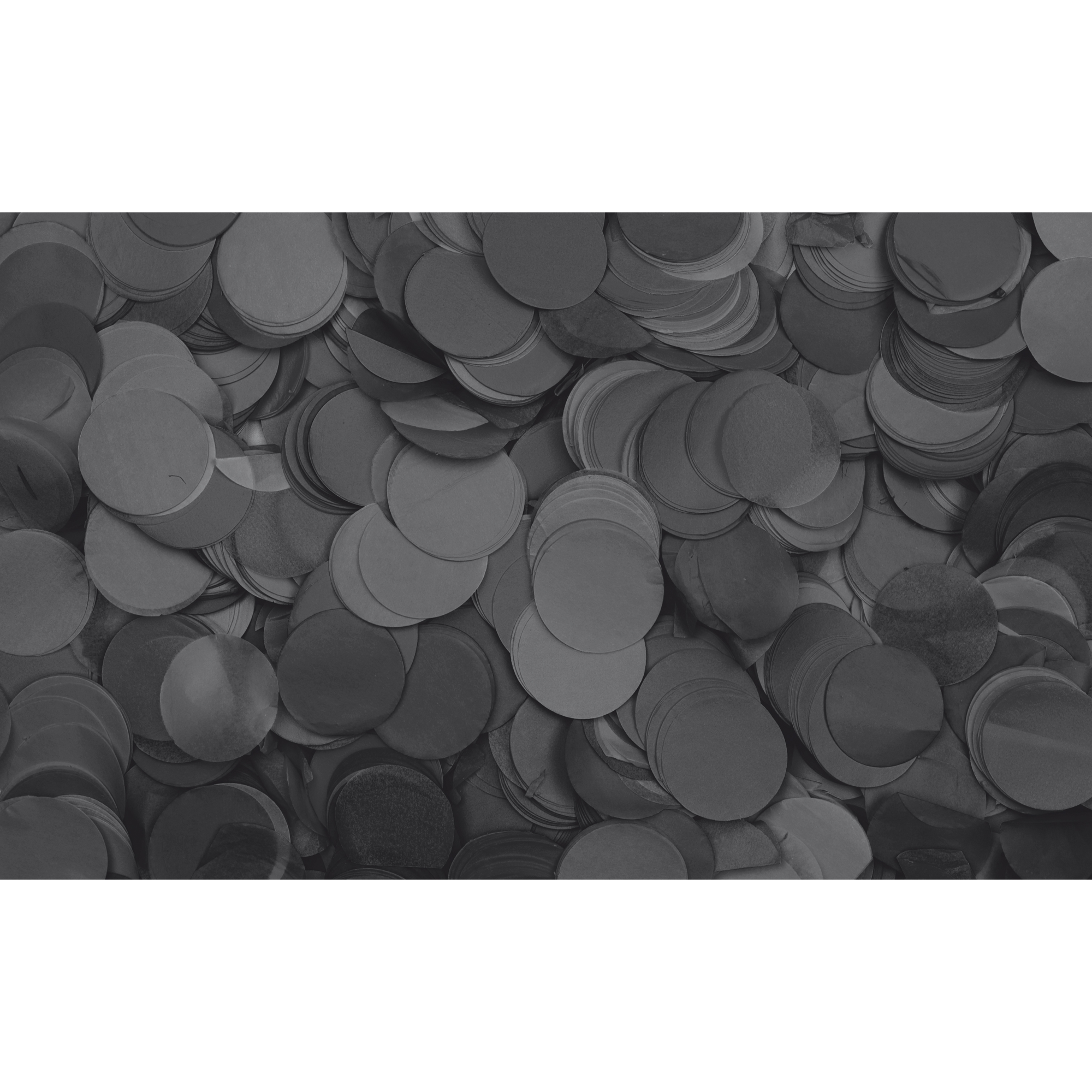 SHOWGEAR Confetti - Round Black, Ø 55 mm, 1 kg, flameproof and biodegradable Nero, Ø 55 mm, 1 kg, ignifugo e biodegradabile