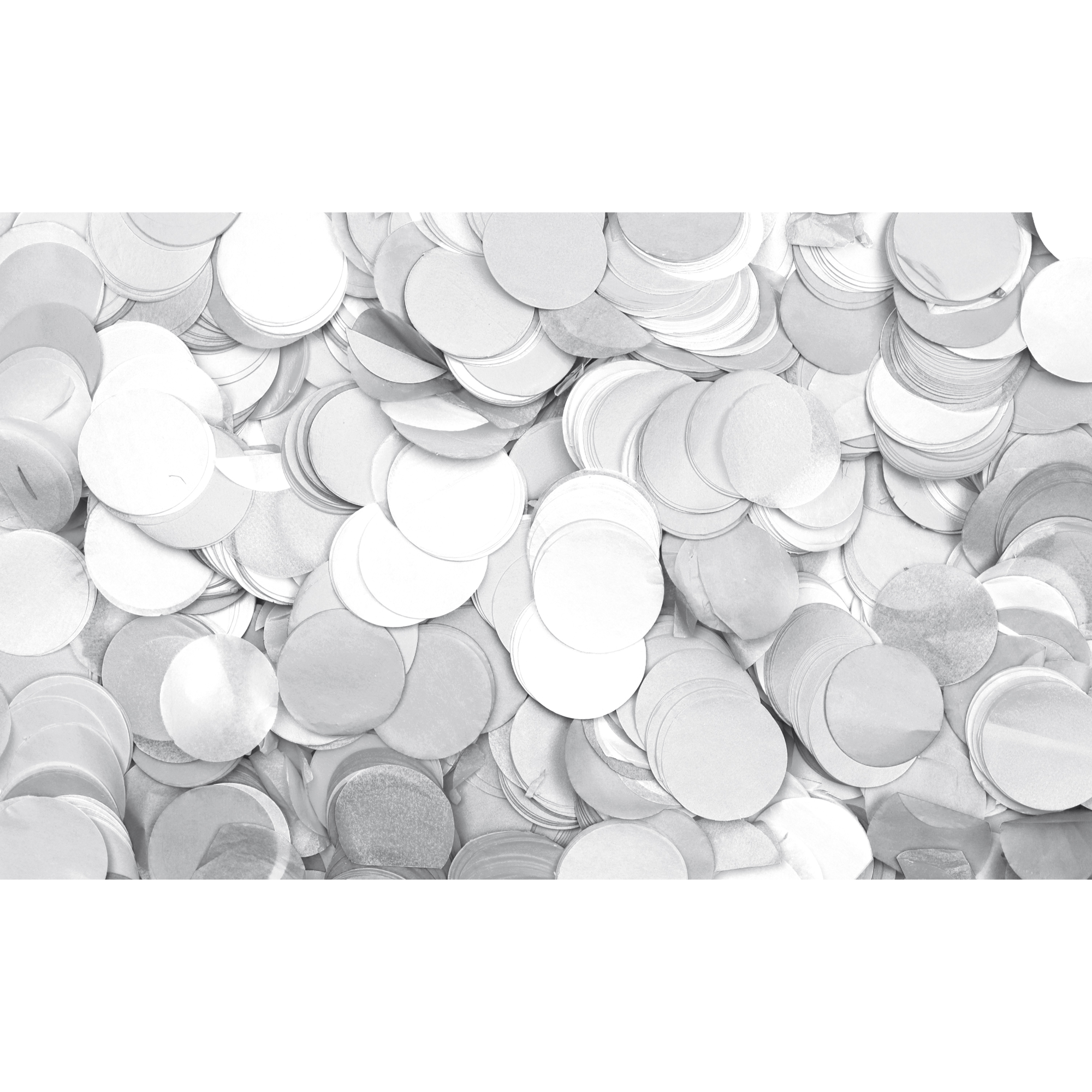 SHOWGEAR Confetti - Round White, Ø 55 mm, 1 kg, flameproof and biodegradable Bianco, Ø 55 mm, 1 kg, ignifugo e biodegradabile