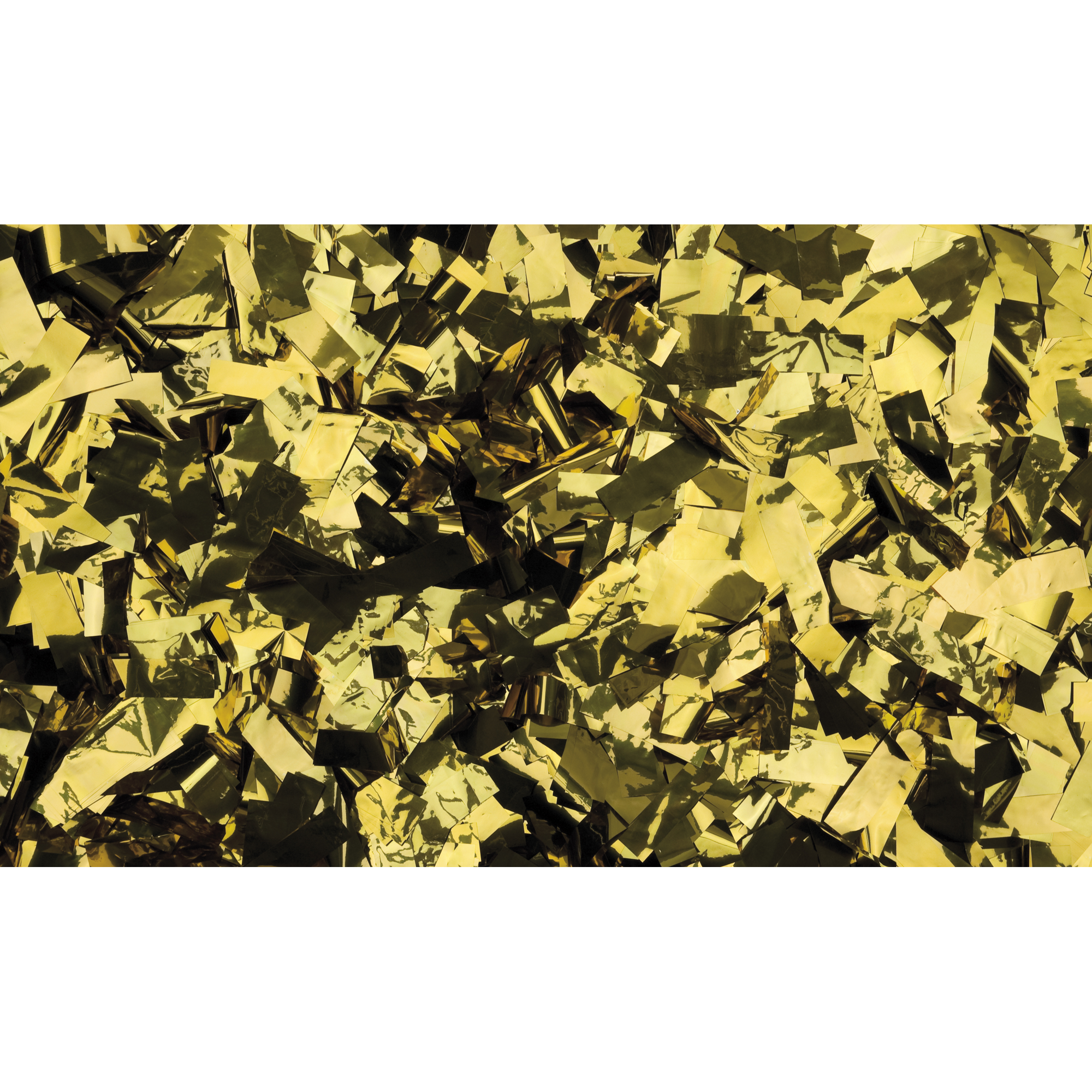 SHOWGEAR Metallic Confetti - Rectangle Gold, 55 x 17 mm, 1 kg, flameproof Oro, 55 x 17 mm, 1 kg, ignifugo
