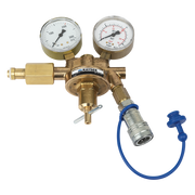 SHOWTEC CO₂ Q-Lock Regulator 1 x Female Q-Lock 1x Q-Lock femmina