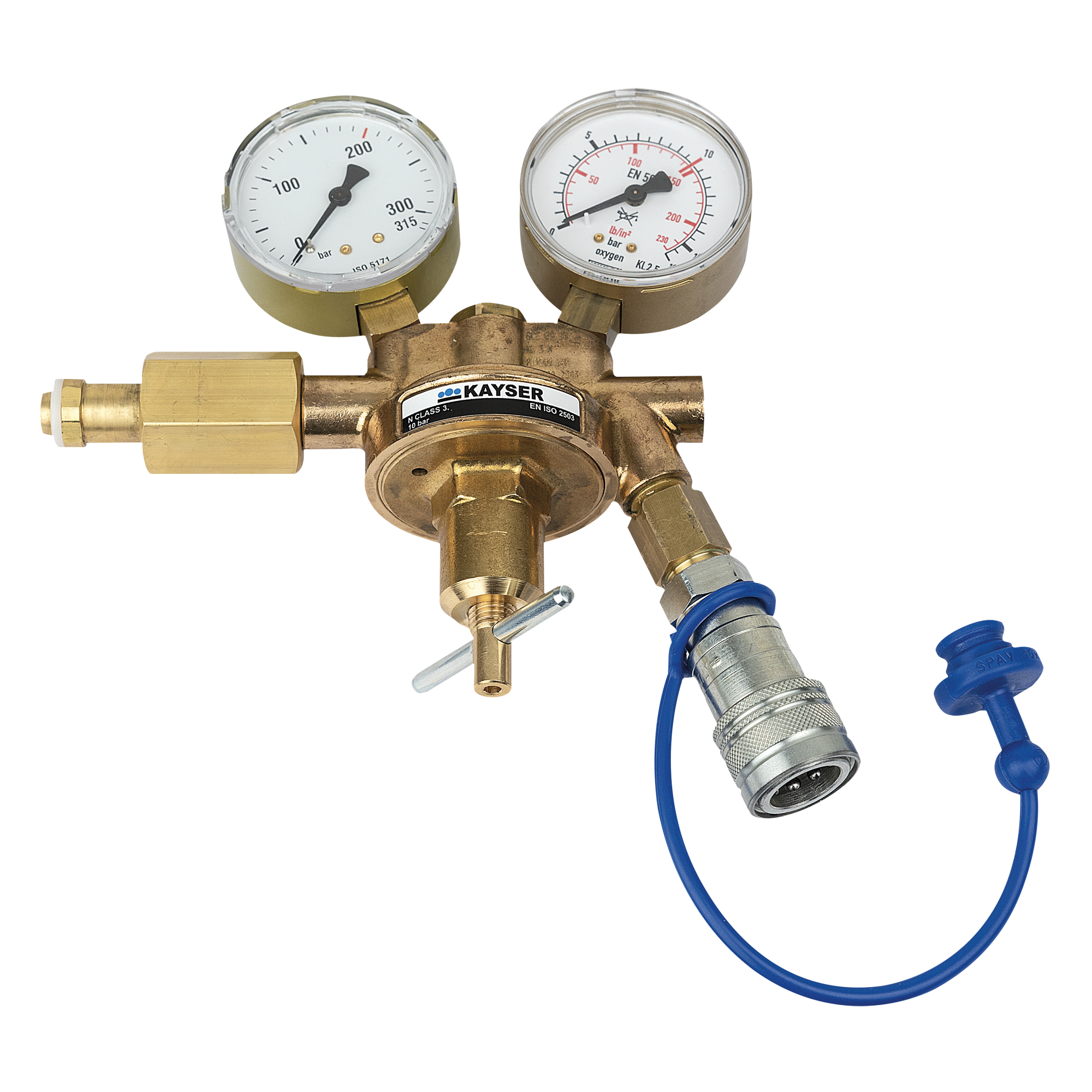 SHOWTEC CO₂ Q-Lock Regulator 1 x Female Q-Lock 1x Q-Lock femmina