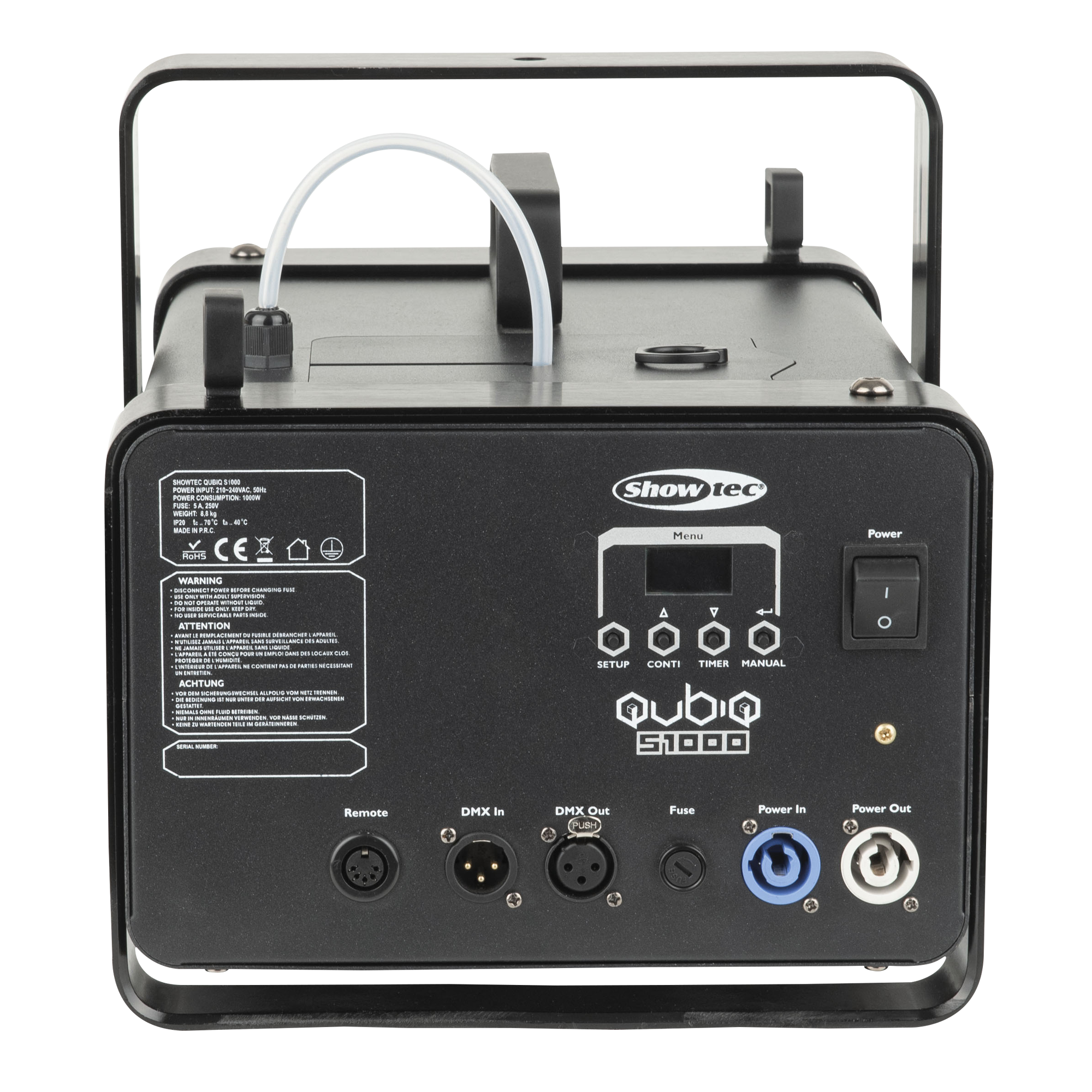 Showtec QubiQ S1000 Smoke Machine High performance 1000 W smoke machine Macchina del fumo ad alte prestazioni da 1000 W