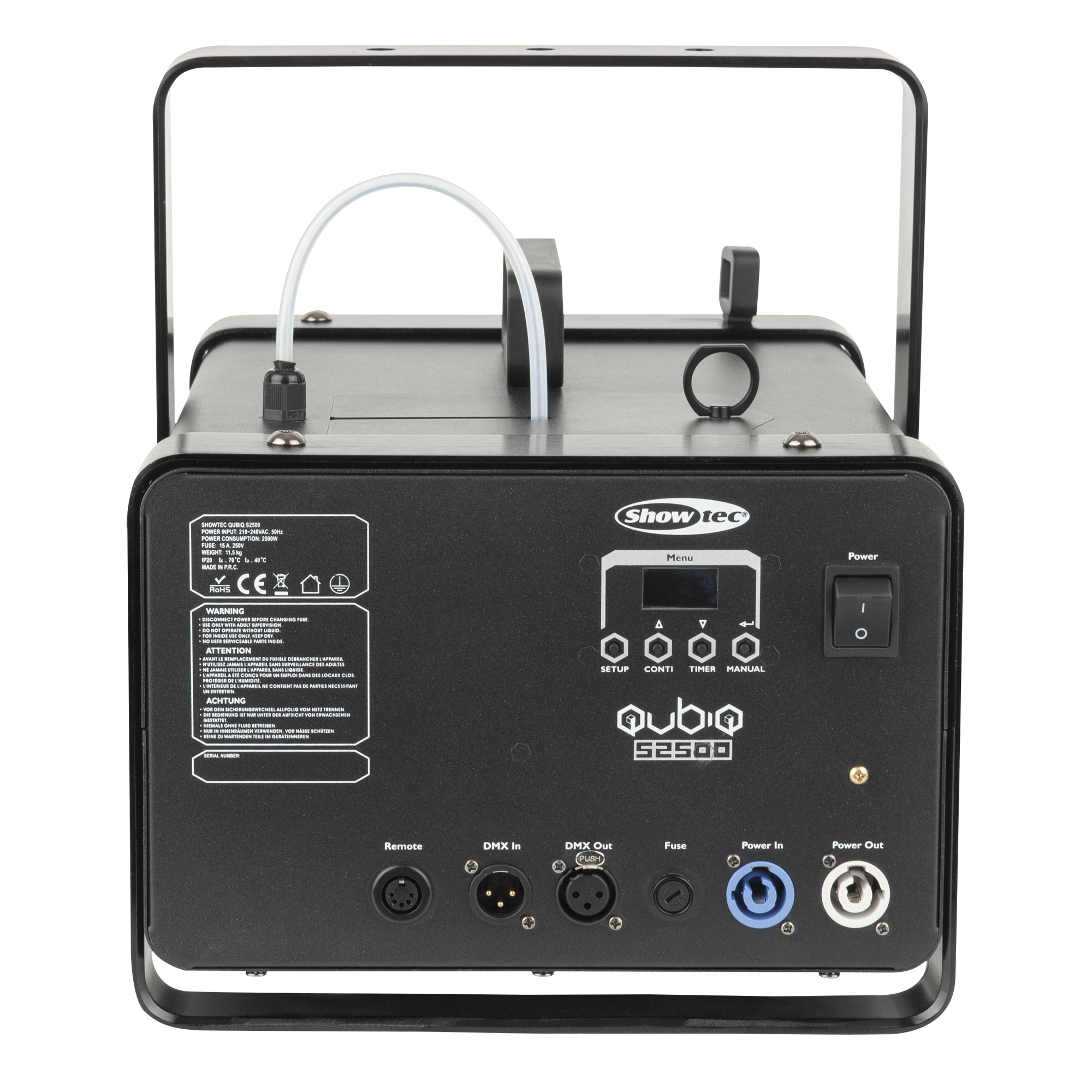 Showtec QubiQ S2500 Smoke Machine High performance 2500 W smoke machine Macchina del fumo ad alte prestazioni da 2500 W