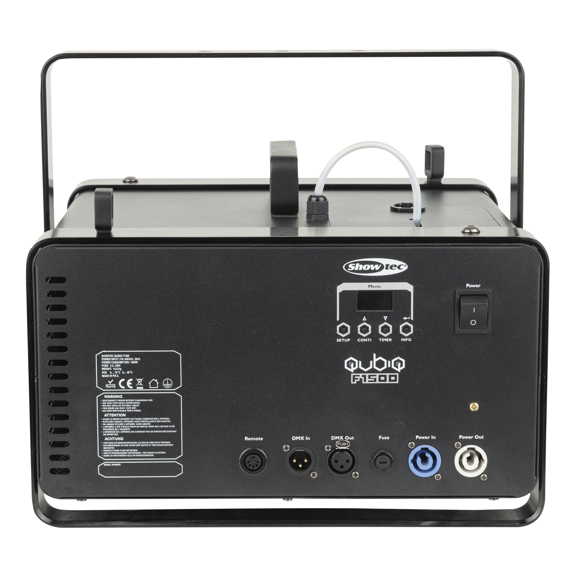 Showtec QubiQ F1500 Fazer High performance 1500 W fazer Fazer ad alte prestazioni da 1500 W