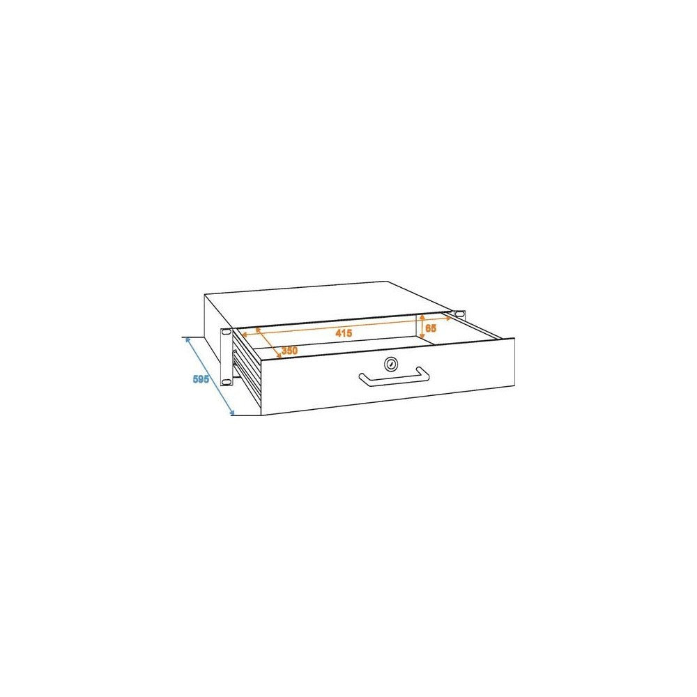 OMNITRONIC Cassetto Rack 2 Unità