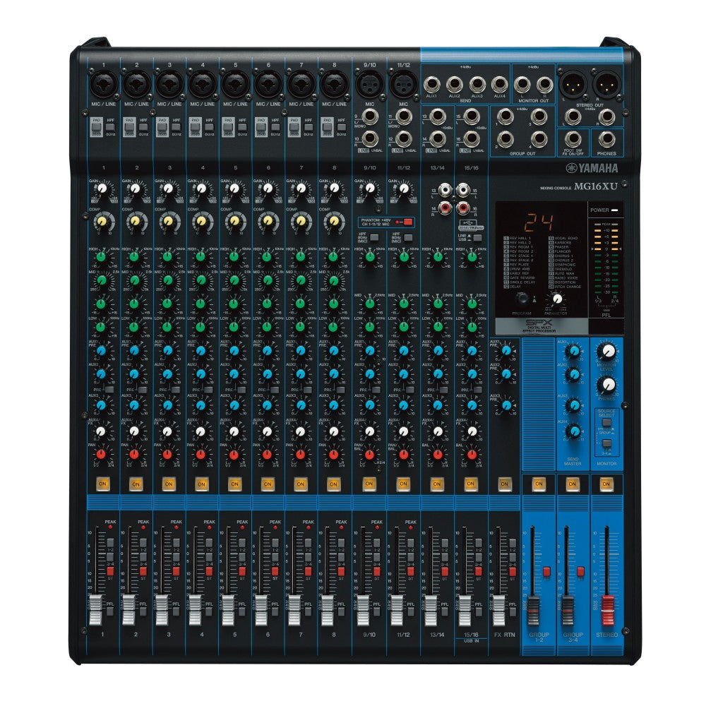 YAMAHA MG16XU Mixer Passivo a 16 Canali con Effetti e Usb