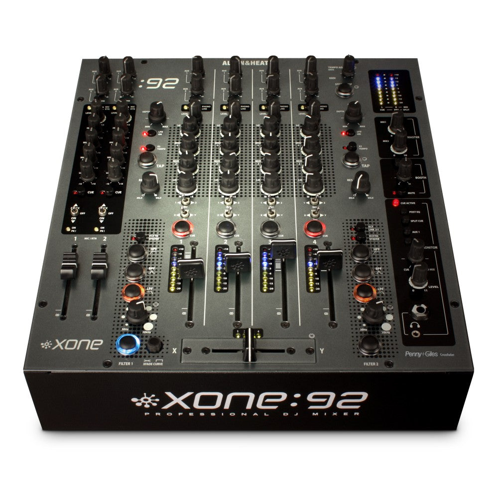 ALLEN & HEATH XONE 92 MEZCLADOR PARA DJ 6 CANALES 2 AUX 2 SALIDAS INDEPENDIENTES 2 VCF