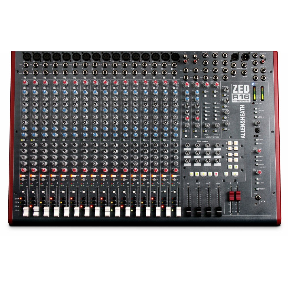 ALLEN & HEATH ZED R16 MIXER RECORDING FIREWIRE CON CONTROLLI MIDI 16 CANALI