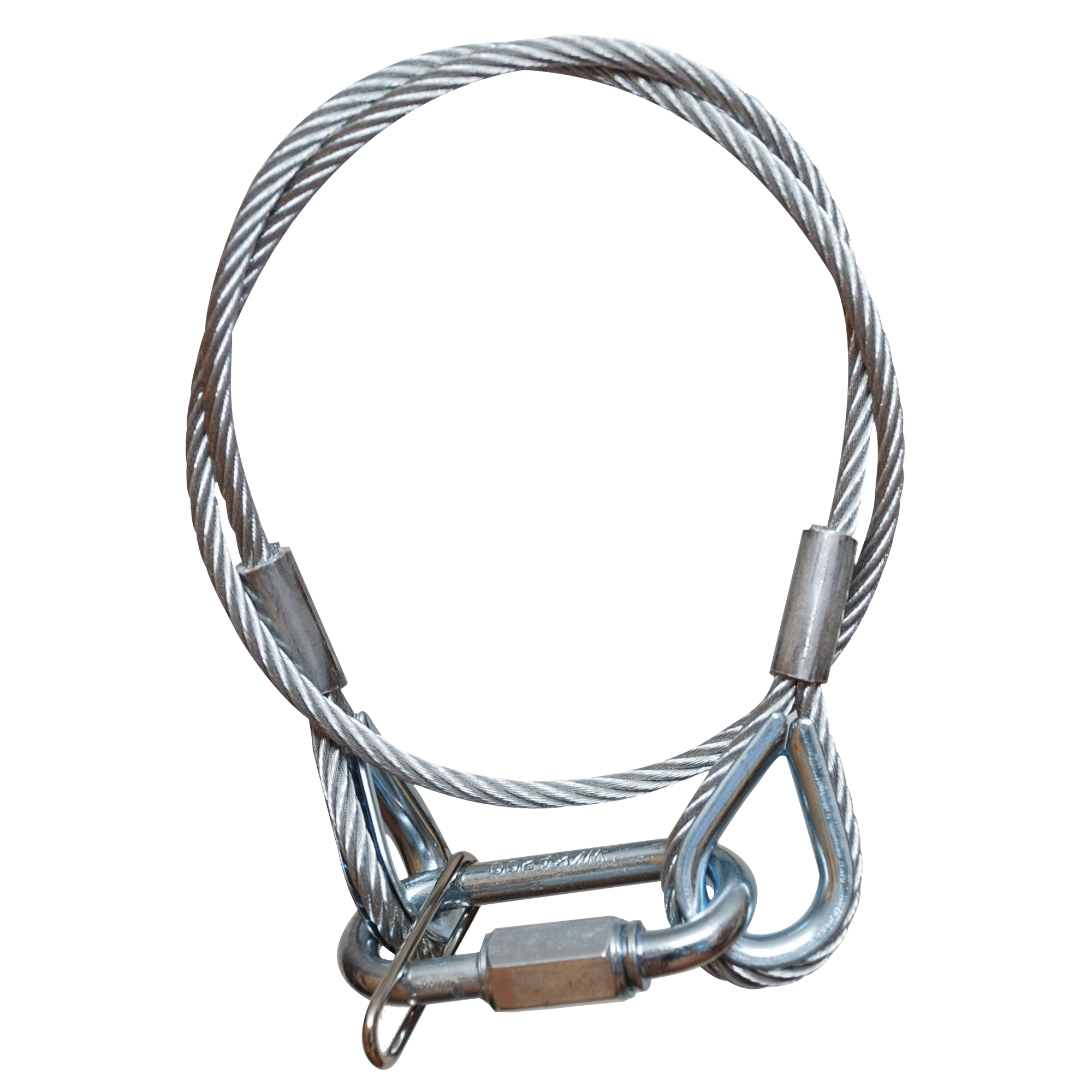 SHOWGEAR Safety Cable 5 mm - BGV-C1 600mm Carico di lavoro sicuro: 20 kg - 60 cm - colore argento