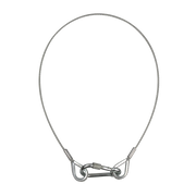 SHOWGEAR Safety Cable 3 mm Carico di lavoro sicuro: 5 kg - 60 cm - colore argento