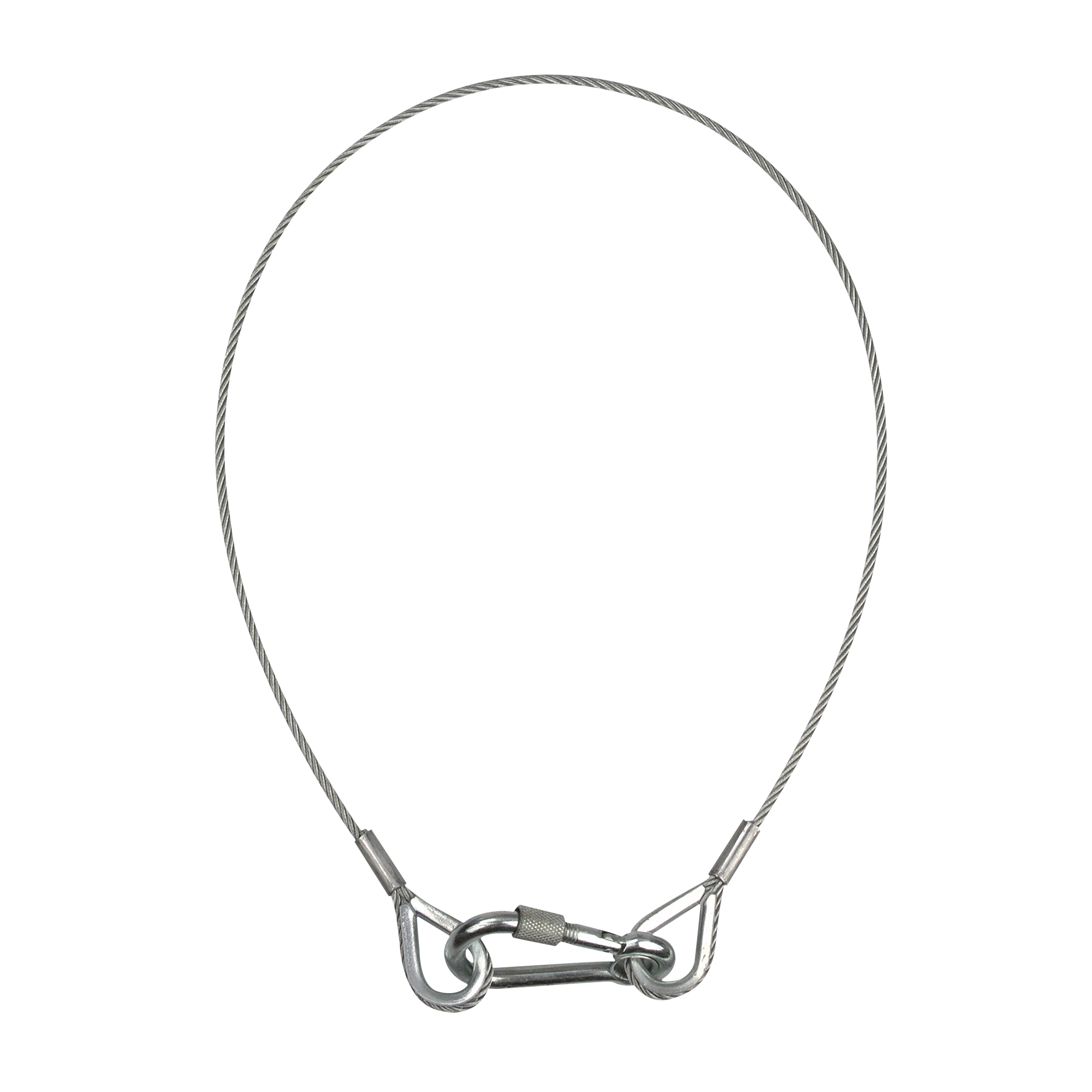 SHOWGEAR Safety Cable 3 mm Carico di lavoro sicuro: 5 kg - 60 cm - colore argento