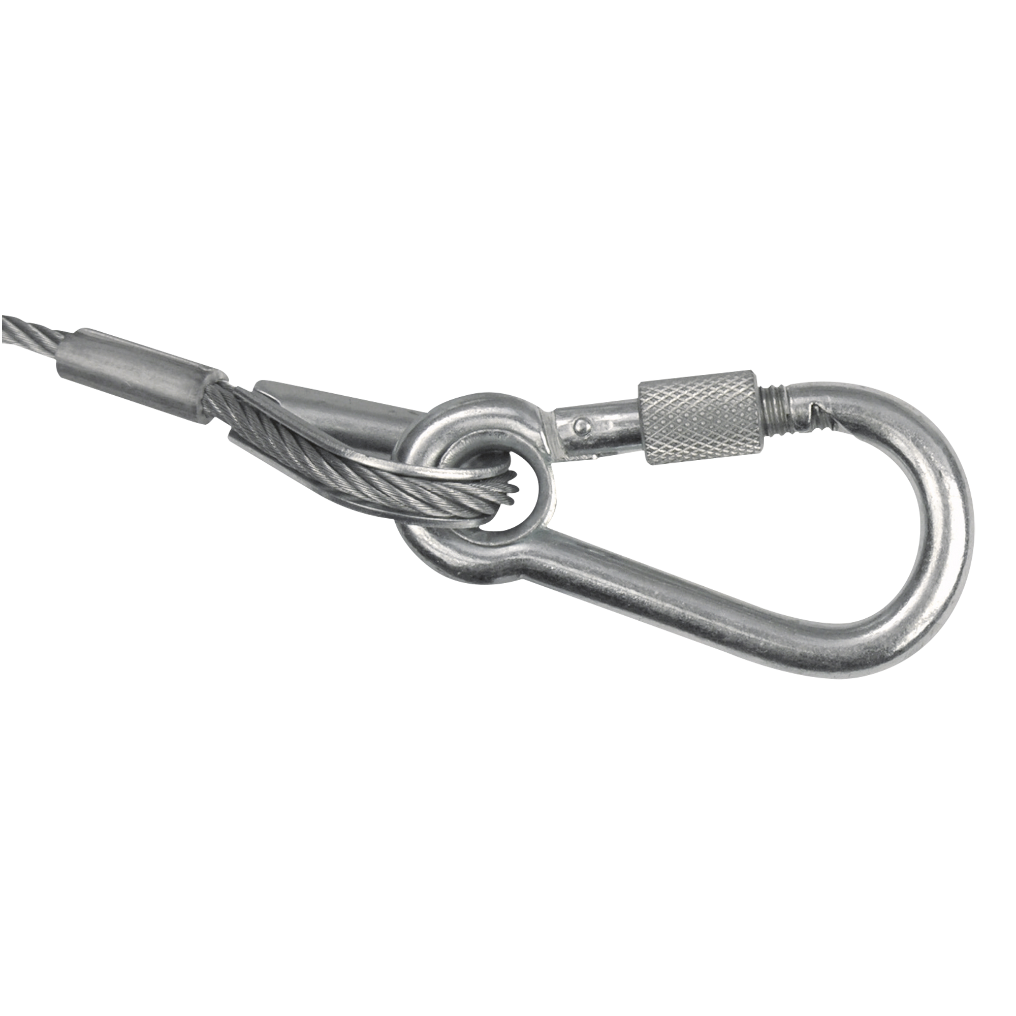 SHOWGEAR Safety Cable 3 mm Carico di lavoro sicuro: 5 kg - 60 cm - colore argento