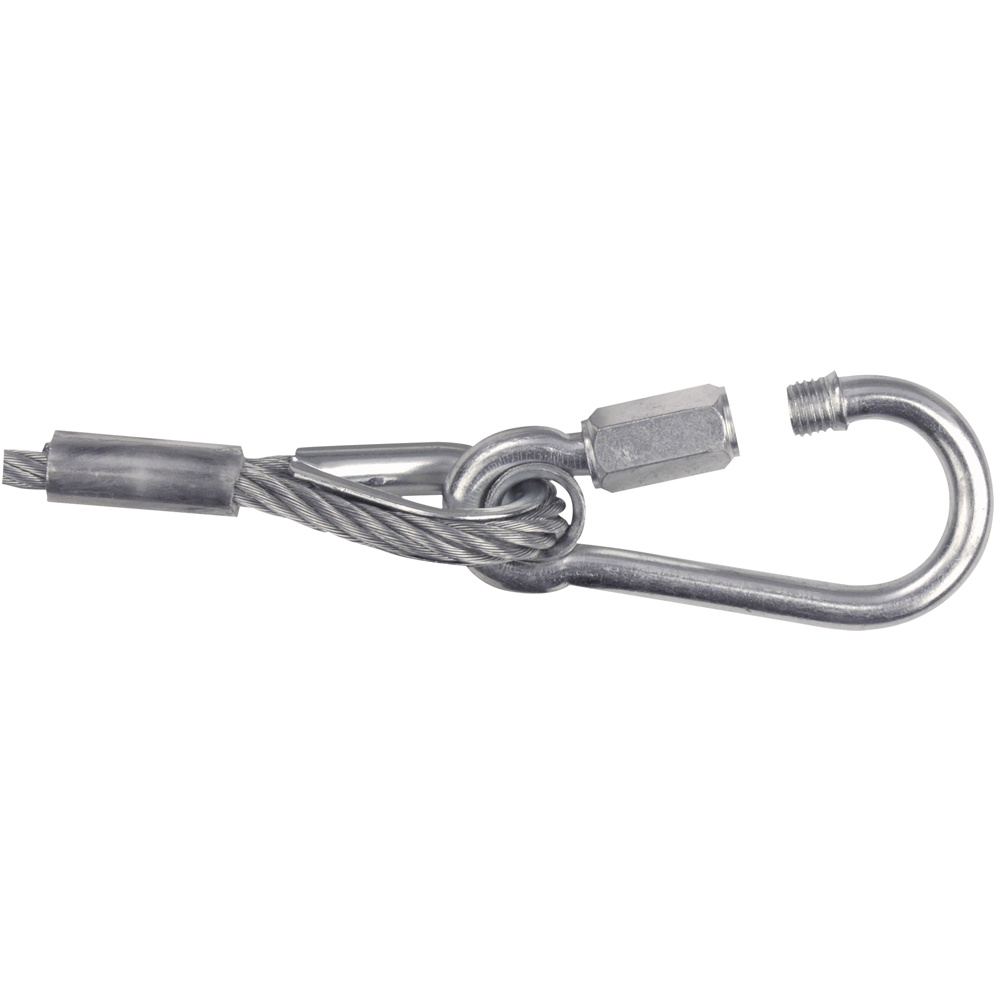 SHOWGEAR Safety Cable 6 mm - BGV-C1 Carico di lavoro sicuro: 36 kg - 100 cm - colore argento
