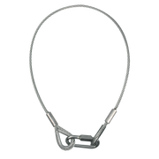 SHOWGEAR Safety Cable 8 mm - BGV-C1 Carico di lavoro sicuro: 64 kg - 100 cm - colore argento