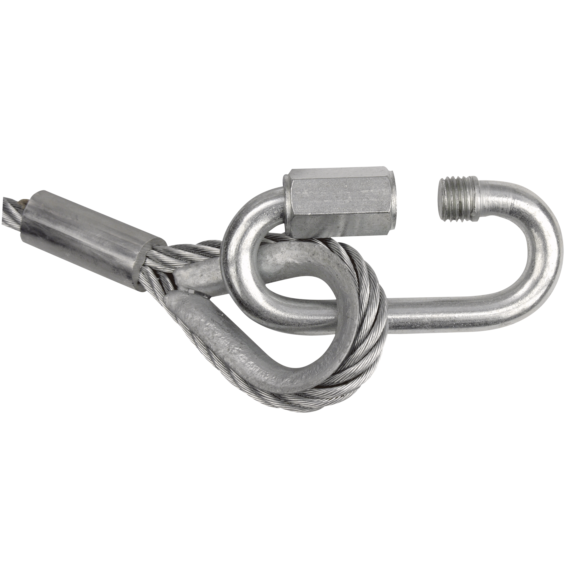 SHOWGEAR Safety Cable 8 mm - BGV-C1 Carico di lavoro sicuro: 64 kg - 100 cm - colore argento