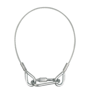 SHOWGEAR Safety Cable 5 mm - BGV-C1 1.000mm Carico di lavoro sicuro: 20 kg - 100 cm - colore argento