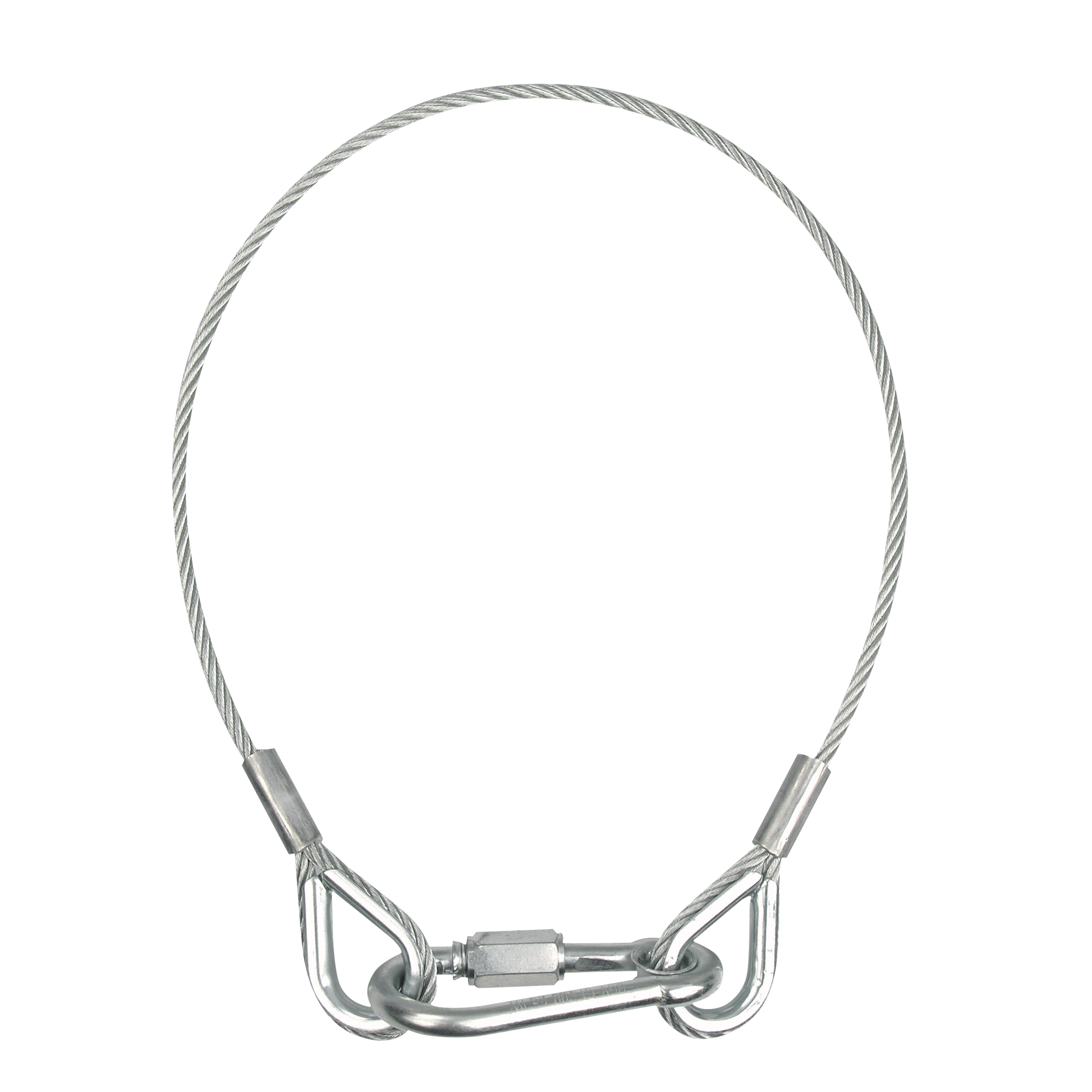 SHOWGEAR Safety Cable 5 mm - BGV-C1 1.000mm Carico di lavoro sicuro: 20 kg - 100 cm - colore argento