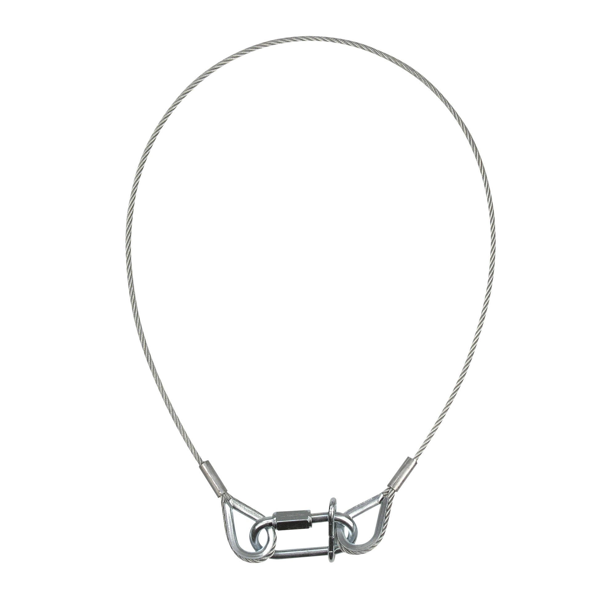 SHOWGEAR Safety Cable 3 mm Carico di lavoro sicuro: 5 kg - 60 cm - colore argento