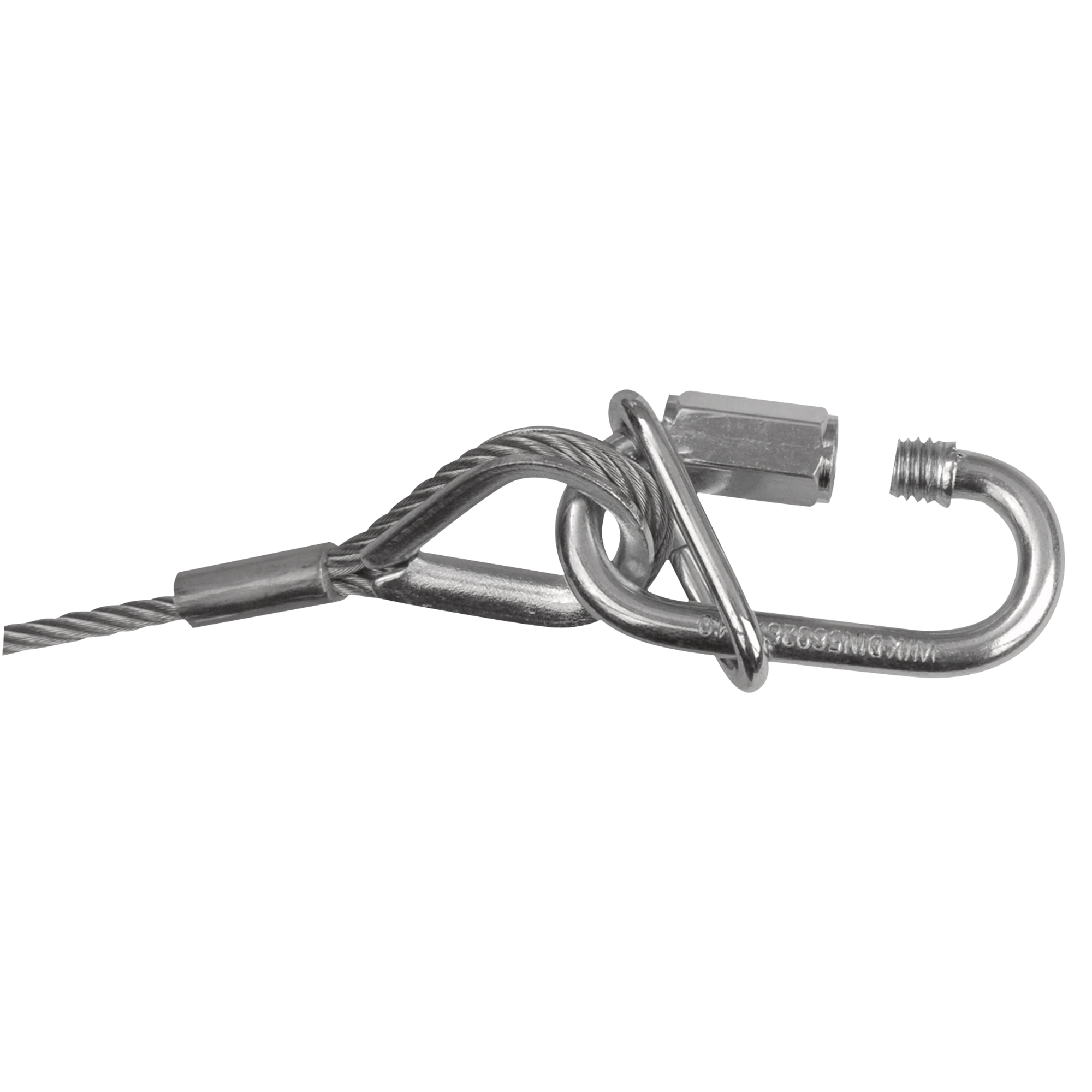 SHOWGEAR Safety Cable 3 mm Carico di lavoro sicuro: 5 kg - 60 cm - colore argento