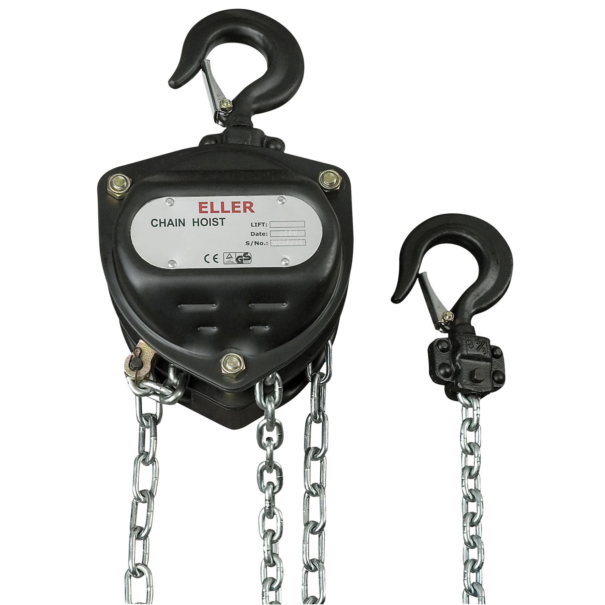 ELLER PH2 Manual Chain Hoist 1000 kg Lifting height 10 m - With overload protection Altezza di sollevamento 10 m - Con protezione da sovraccarico