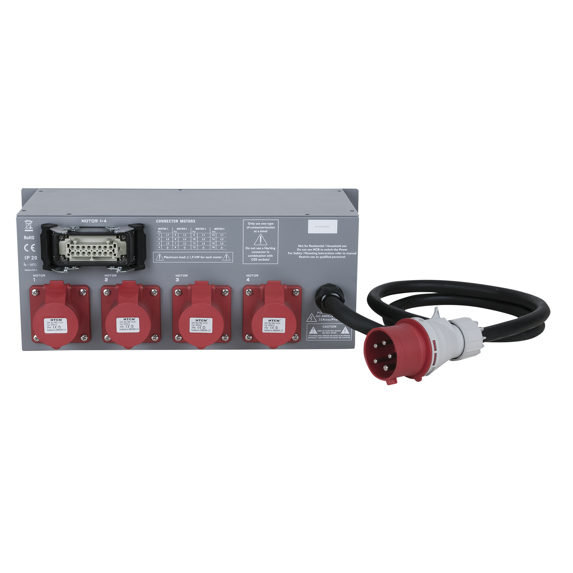 SHOWGEAR PLE-30-040 - Direct Control Chain Hoist Controller 4-Channel 4 canali