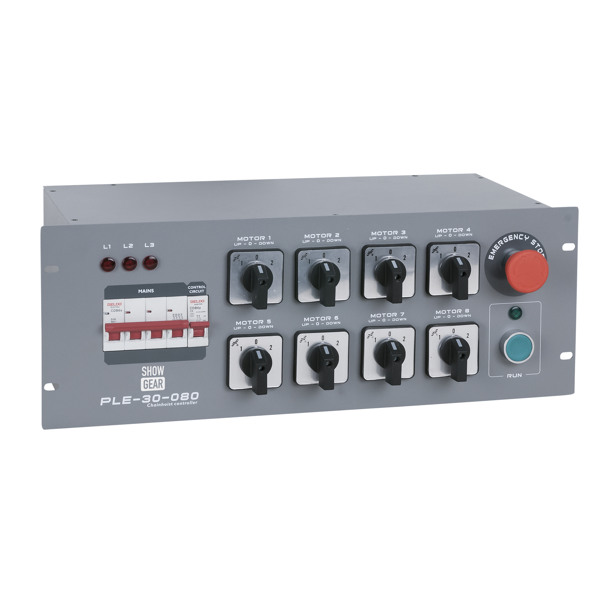 SHOWGEAR PLE-30-080 - Direct Control Chain Hoist Controller 8-Channel 8 canali