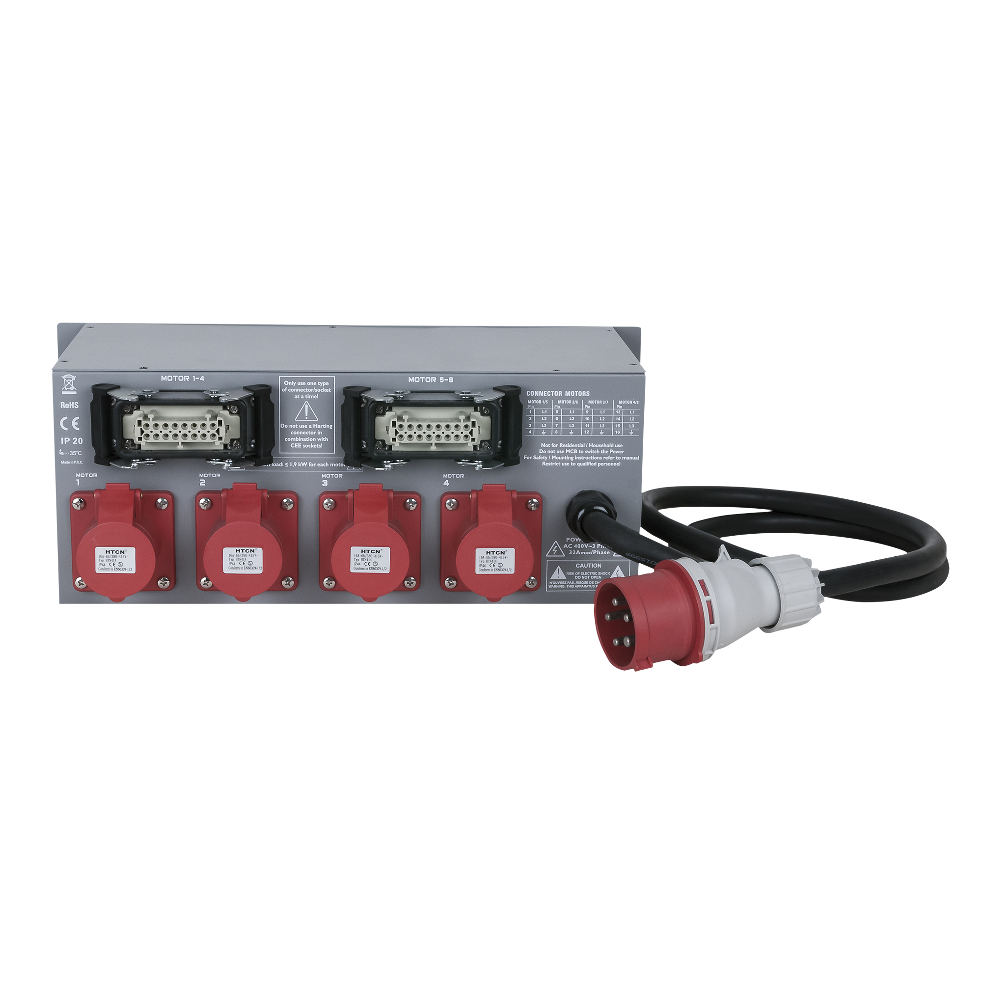 SHOWGEAR PLE-30-080 - Direct Control Chain Hoist Controller 8-Channel 8 canali
