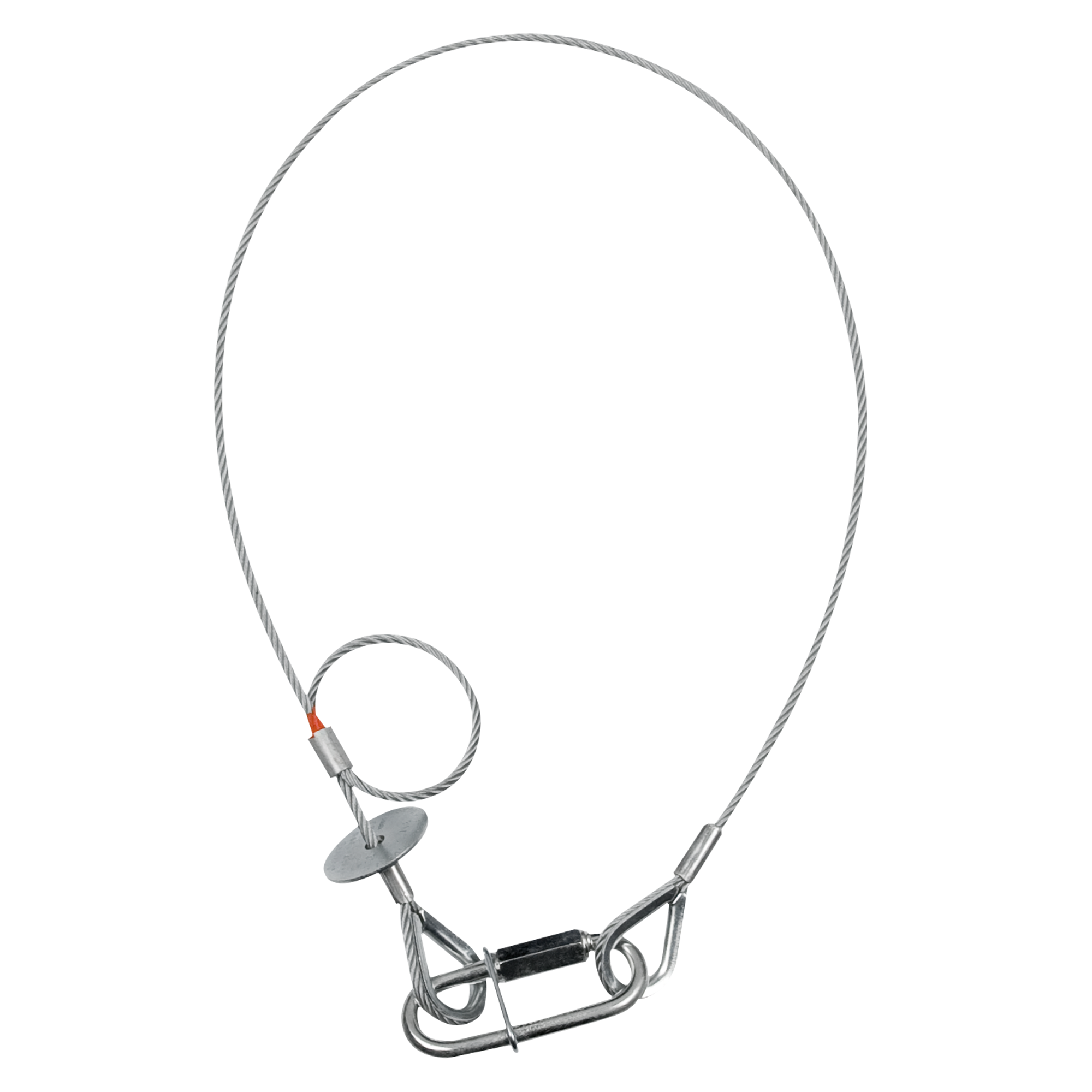 SAVEKING Safety Cable 3 mm - BGV-C1 600mm, Silver Carico di lavoro sicuro: 20 kg - 60 cm - colore argento