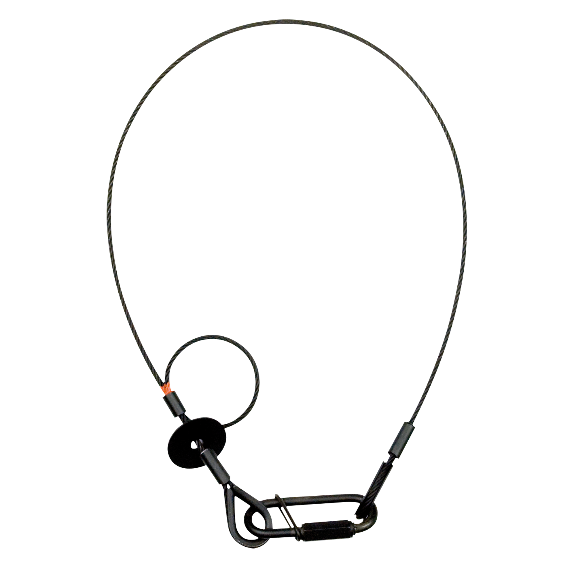 SAVEKING Safety Cable 3 mm - BGV-C1 600mm, Black Carico di lavoro sicuro: 20 kg - 60 cm - colore nero
