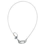 SAVEKING Safety Cable 3 mm - BGV-C1 1.000mm, Silver Carico di lavoro sicuro: 20 kg - 100 cm - colore argento