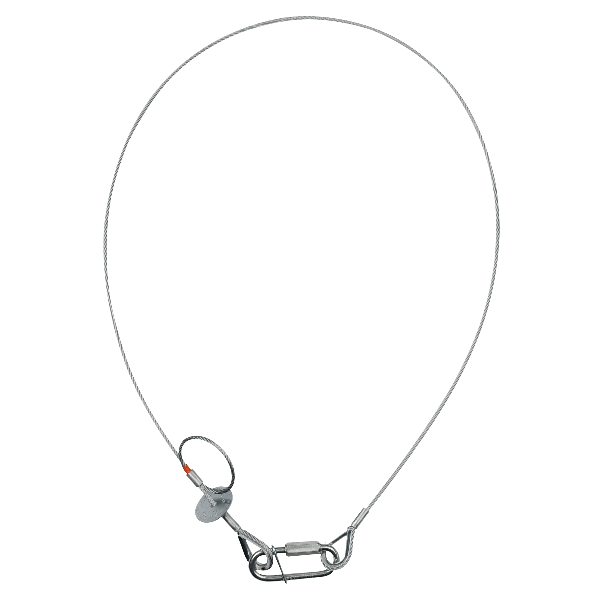 SAVEKING Safety Cable 3 mm - BGV-C1 1.000mm, Silver Carico di lavoro sicuro: 20 kg - 100 cm - colore argento