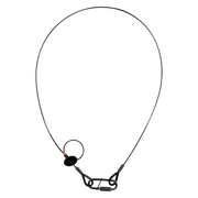 SAVEKING Safety Cable 3 mm - BGV-C1 1.000mm, Black Carico di lavoro sicuro: 20 kg - 100 cm - colore nero
