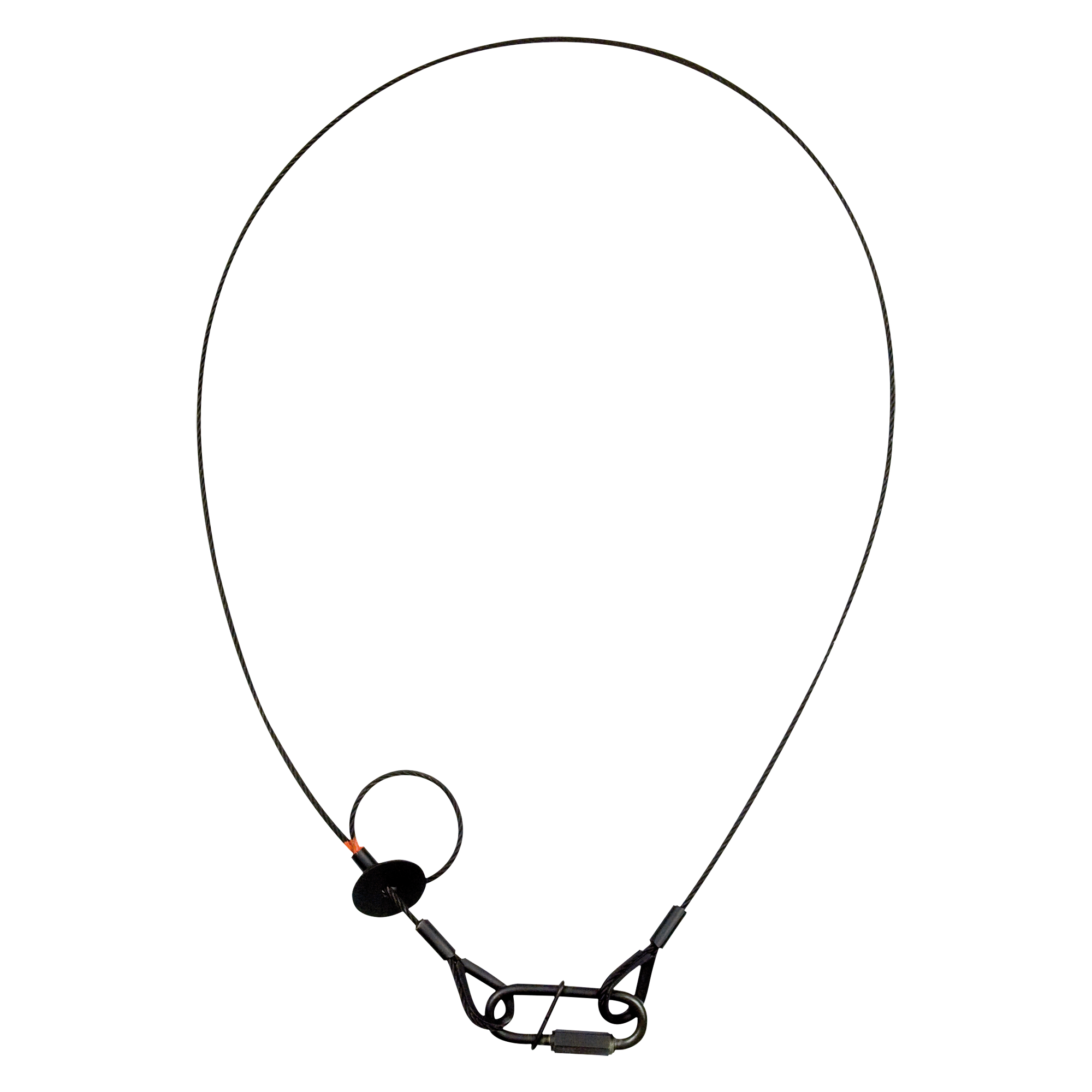 SAVEKING Safety Cable 3 mm - BGV-C1 1.000mm, Black Carico di lavoro sicuro: 20 kg - 100 cm - colore nero