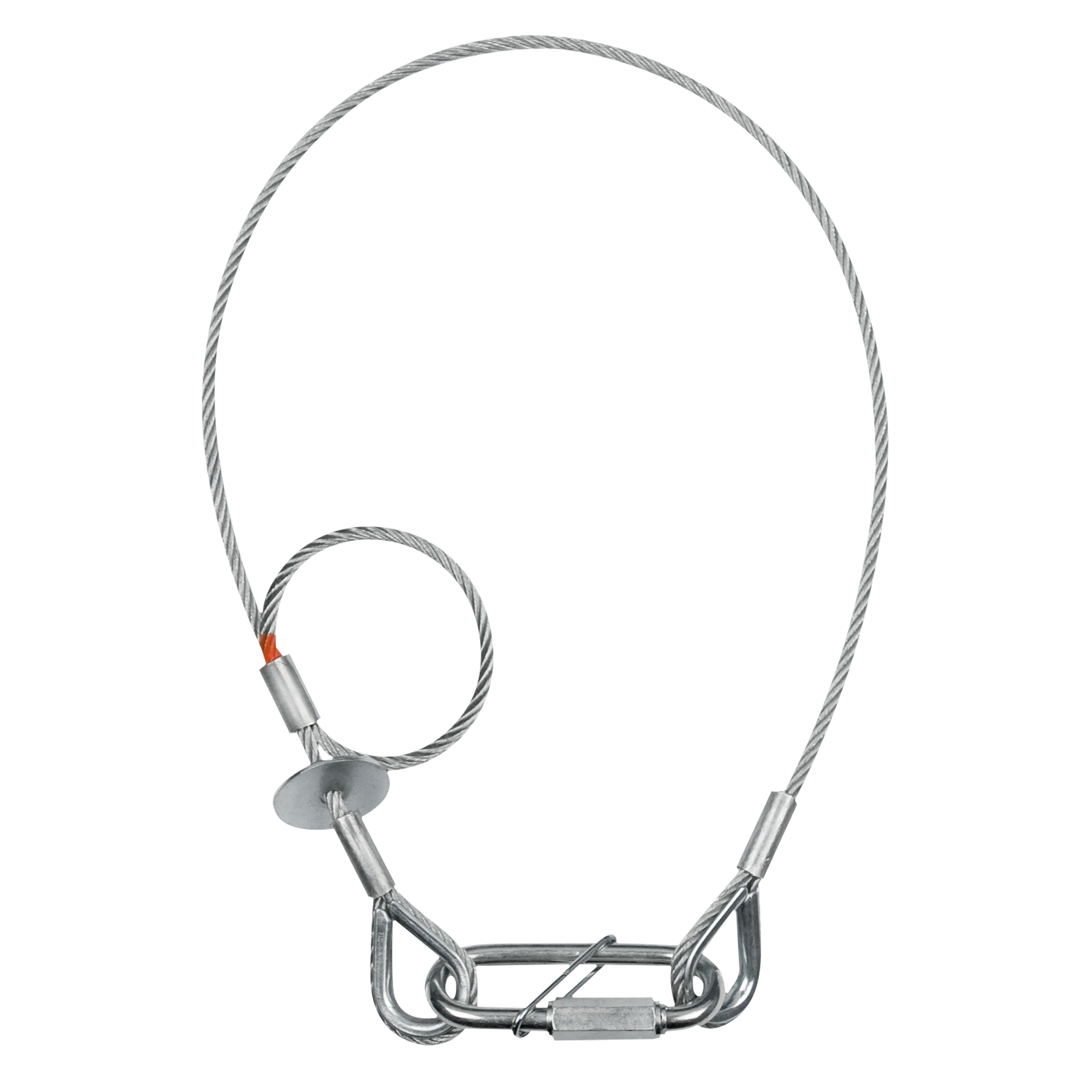 SAVEKING Safety Cable 4 mm - BGV-C1 600mm, Silver Carico di lavoro sicuro: 40 kg - 60 cm - colore argento