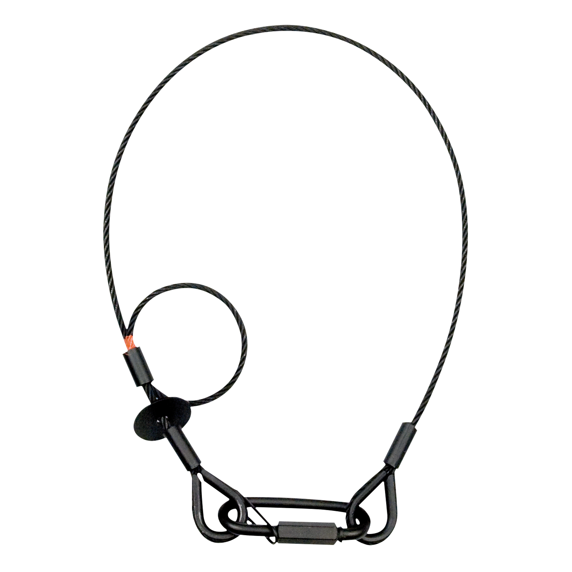 SAVEKING Safety Cable 4 mm - BGV-C1 600mm, Black Carico di lavoro sicuro: 40 kg - 60 cm - colore nero