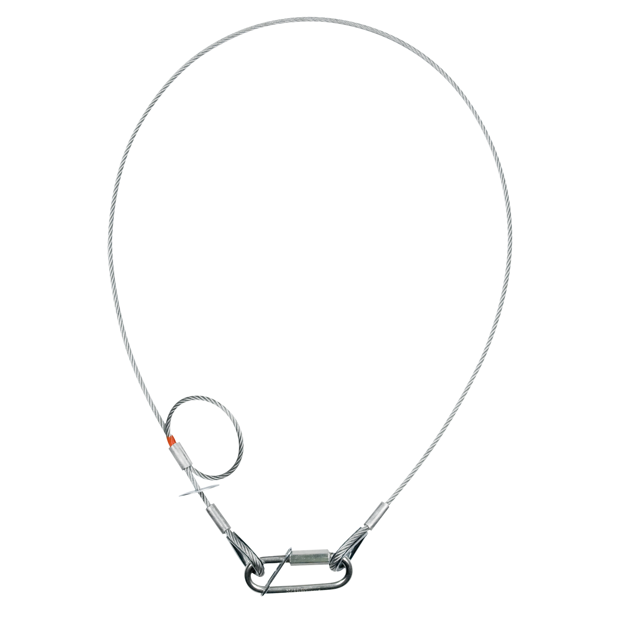 SAVEKING Safety Cable 4 mm - BGV-C1 1.000mm, Silver Carico di lavoro sicuro: 40 kg - 100 cm - colore argento