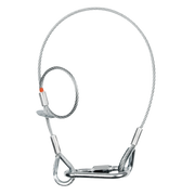 SAVEKING Safety Cable 5 mm - BGV-C1 600mm, Silver Carico di lavoro sicuro: 60 kg - 60 cm - colore argento