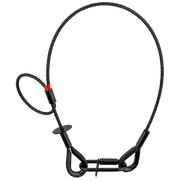 SAVEKING Safety Cable 5 mm - BGV-C1 600mm, Black Carico di lavoro sicuro: 60 kg - 60 cm - colore nero