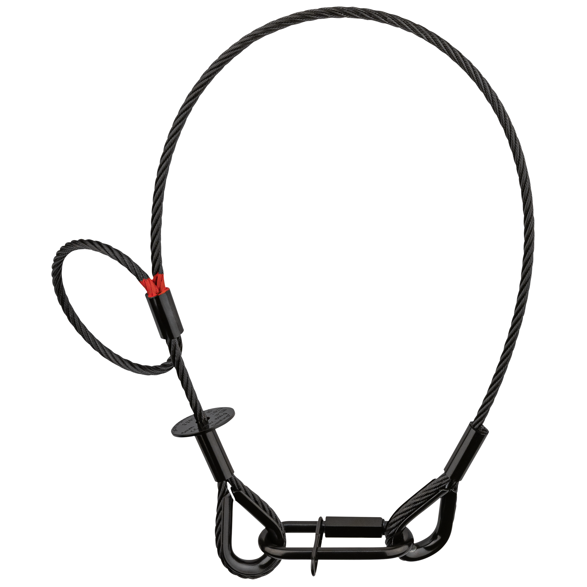 SAVEKING Safety Cable 5 mm - BGV-C1 600mm, Black Carico di lavoro sicuro: 60 kg - 60 cm - colore nero