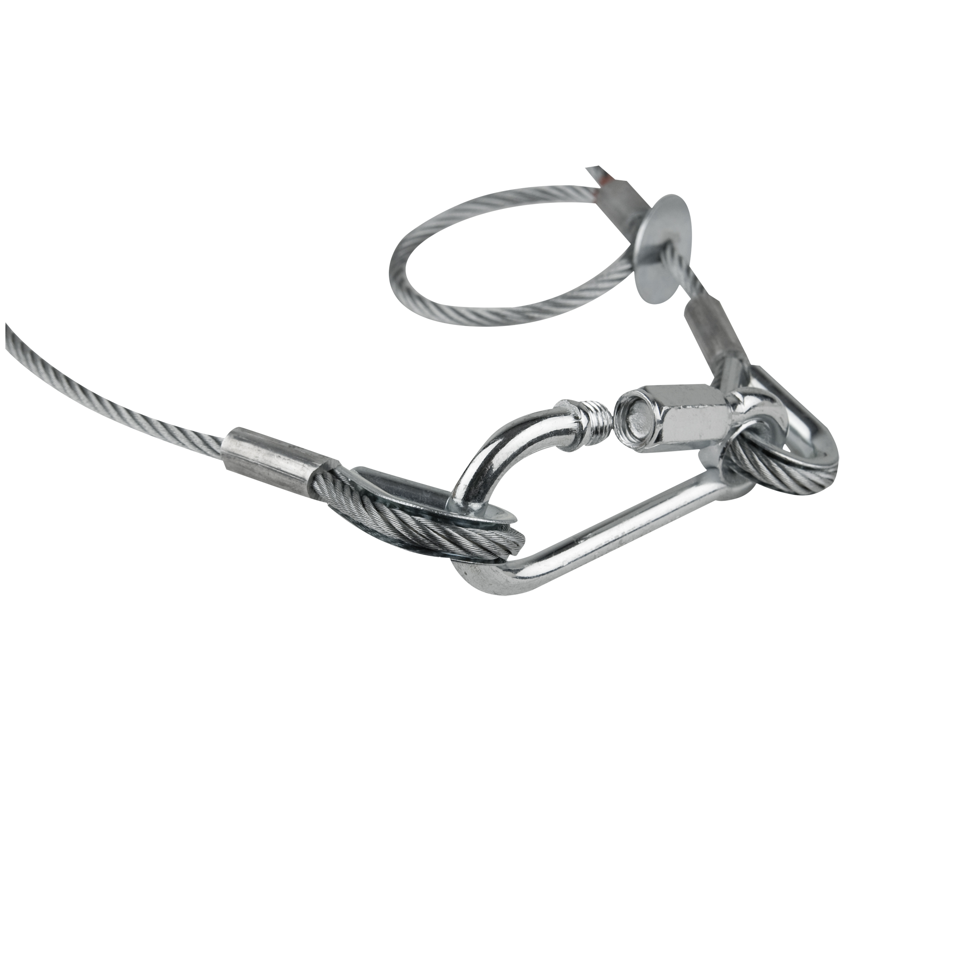SAVEKING Safety Cable 5 mm - BGV-C1 1.000mm, Silver Carico di lavoro sicuro: 60 kg - 100 cm - colore argento
