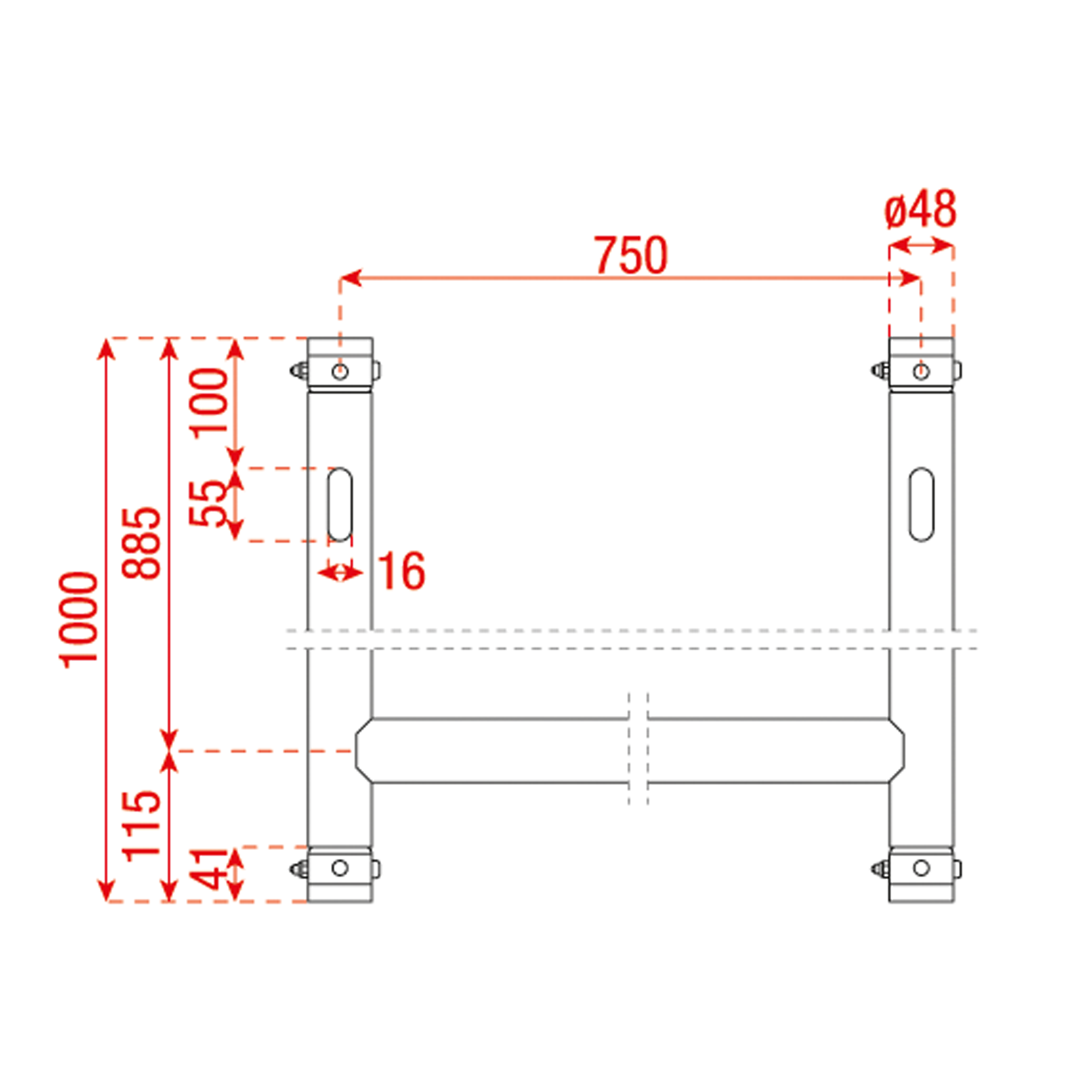 SHOWGEAR H-Downrigger Aluminium - G Alluminio - G