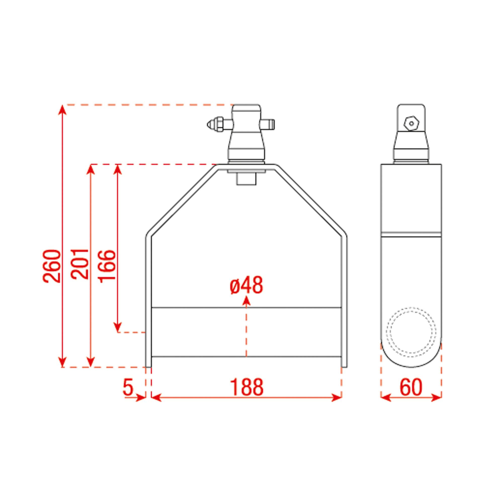 SHOWGEAR Single Downrigger Aluminium - GT/GQ Alluminio - GT/GQ