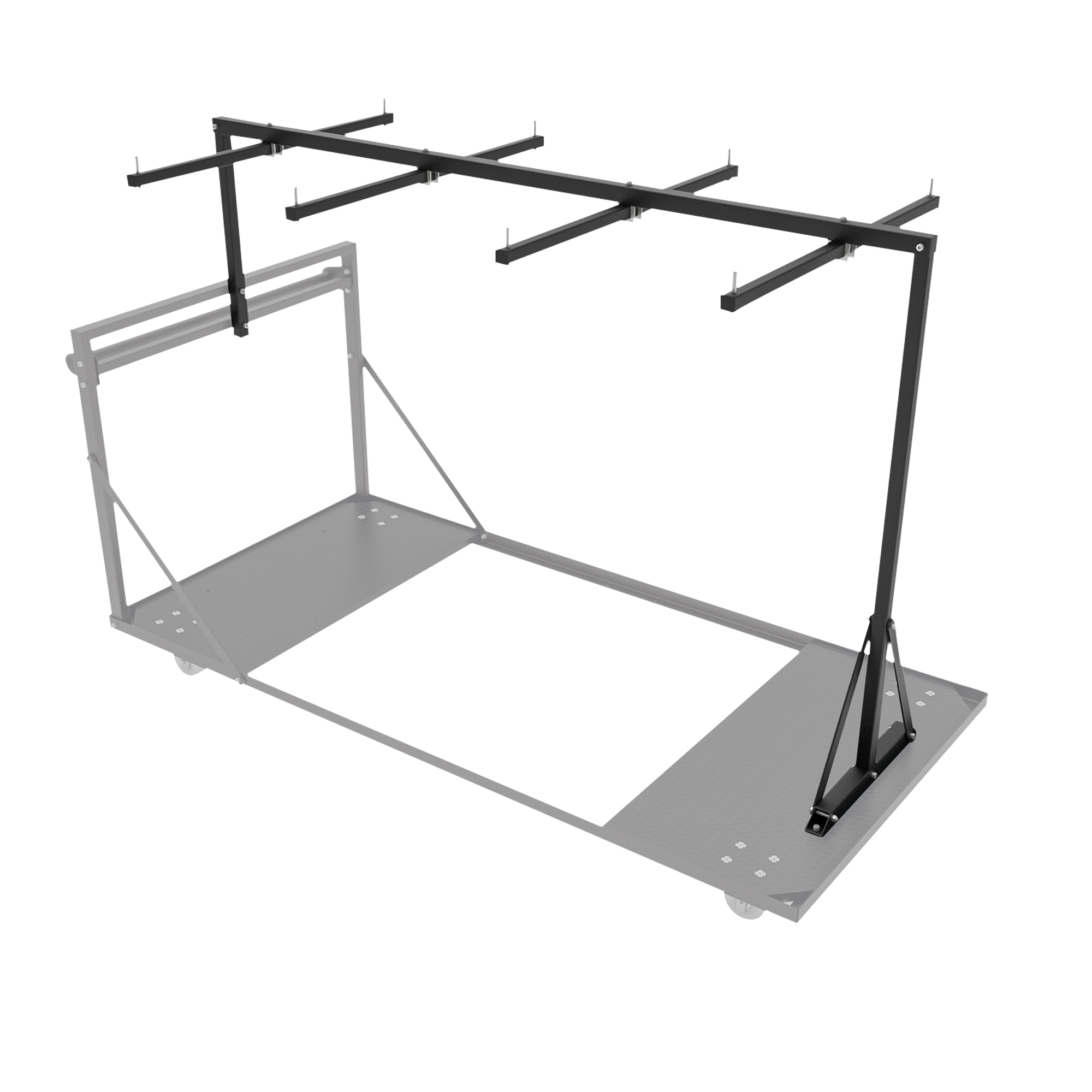 SHOWGEAR Guard Rail Holder for Mammoth Transport Trolley For up to 24x Mammoth Dex Guard Rails Per un massimo di 24x guardrail Mammoth Dex