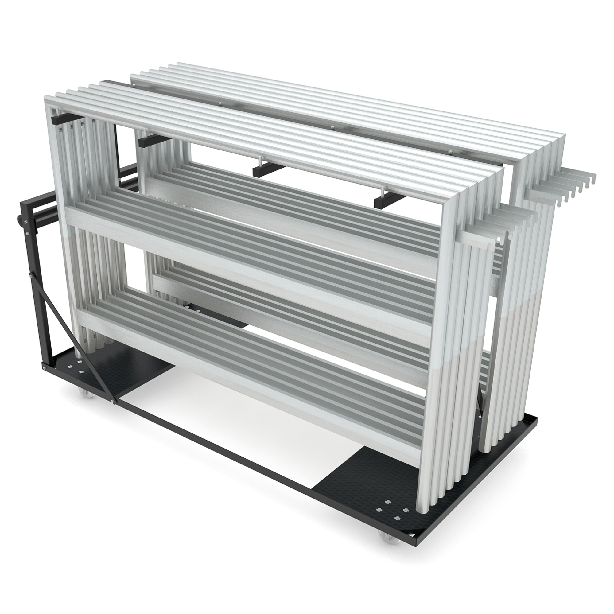 SHOWGEAR Guard Rail Holder for Mammoth Transport Trolley For up to 24x Mammoth Dex Guard Rails Per un massimo di 24x guardrail Mammoth Dex