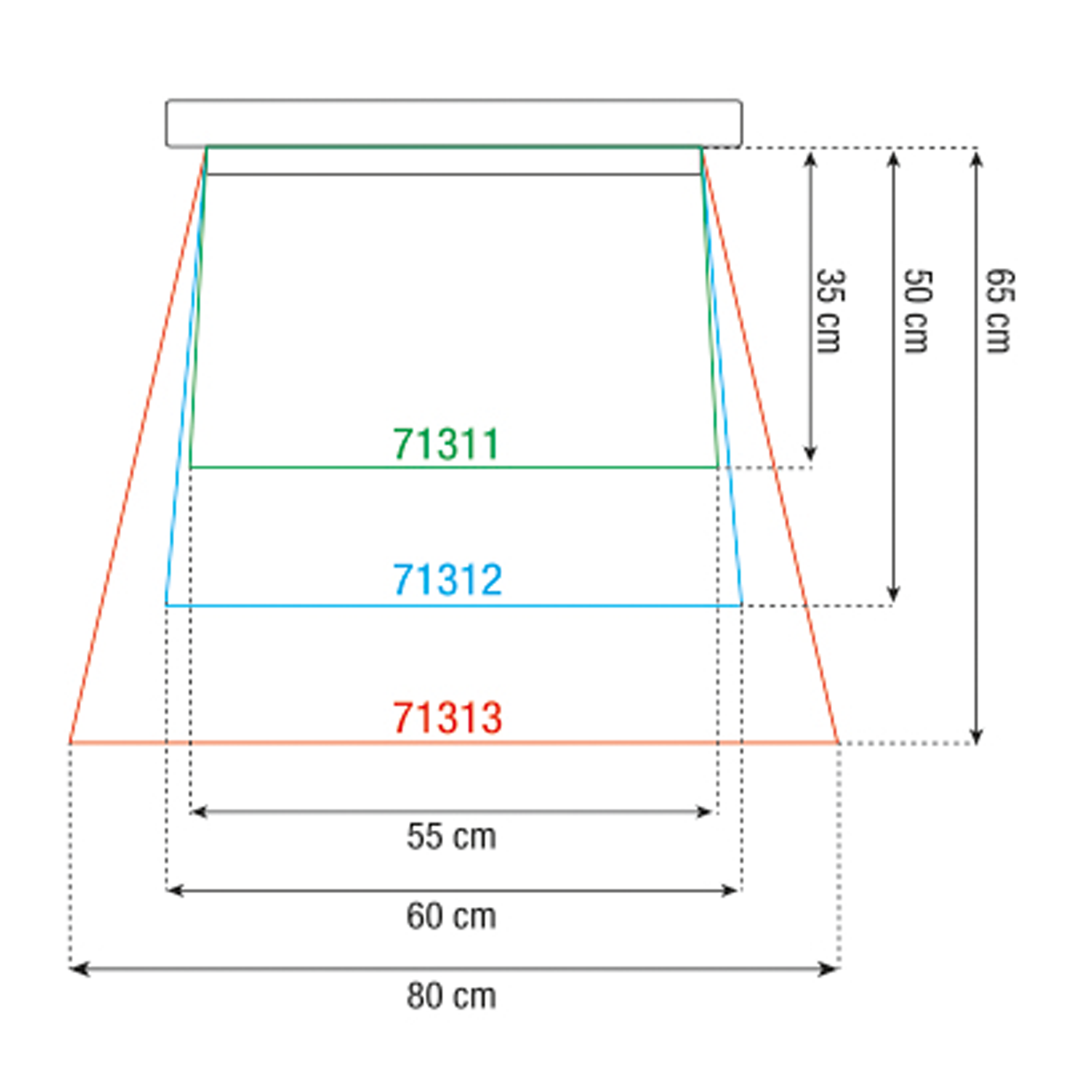SHOWGEAR Separate Sleeve for Rain Cover Ø 60 cm Length 65 cm Lunghezza: 65 cm