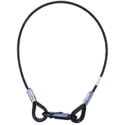 SHOWGEAR Safety cable 5 mm - BGV-C1 1.000mm Carico di lavoro sicuro: 15 kg - 100 cm - colore nero