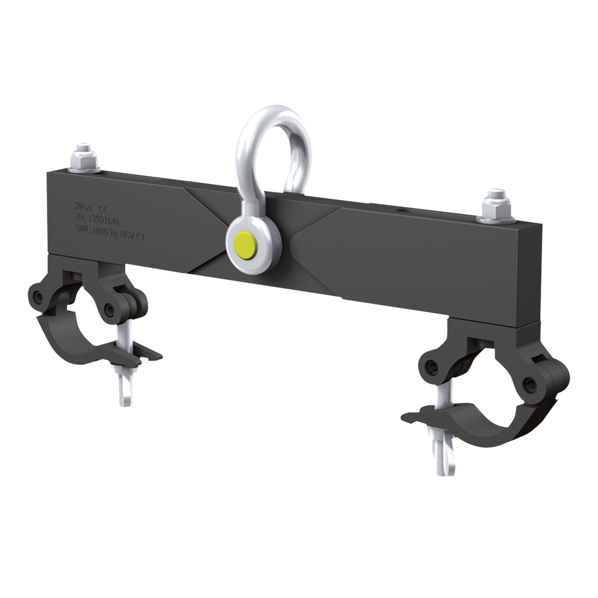 MILOS Ceiling Support with Shackle Black 1 tonnellata - 290 - 400 mm - Nero