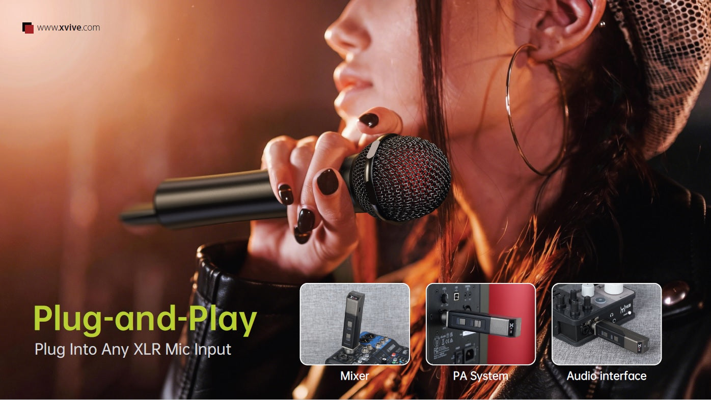 Xvive M5 - Sistema microfono wireless Handheld a capsule intercambiabili