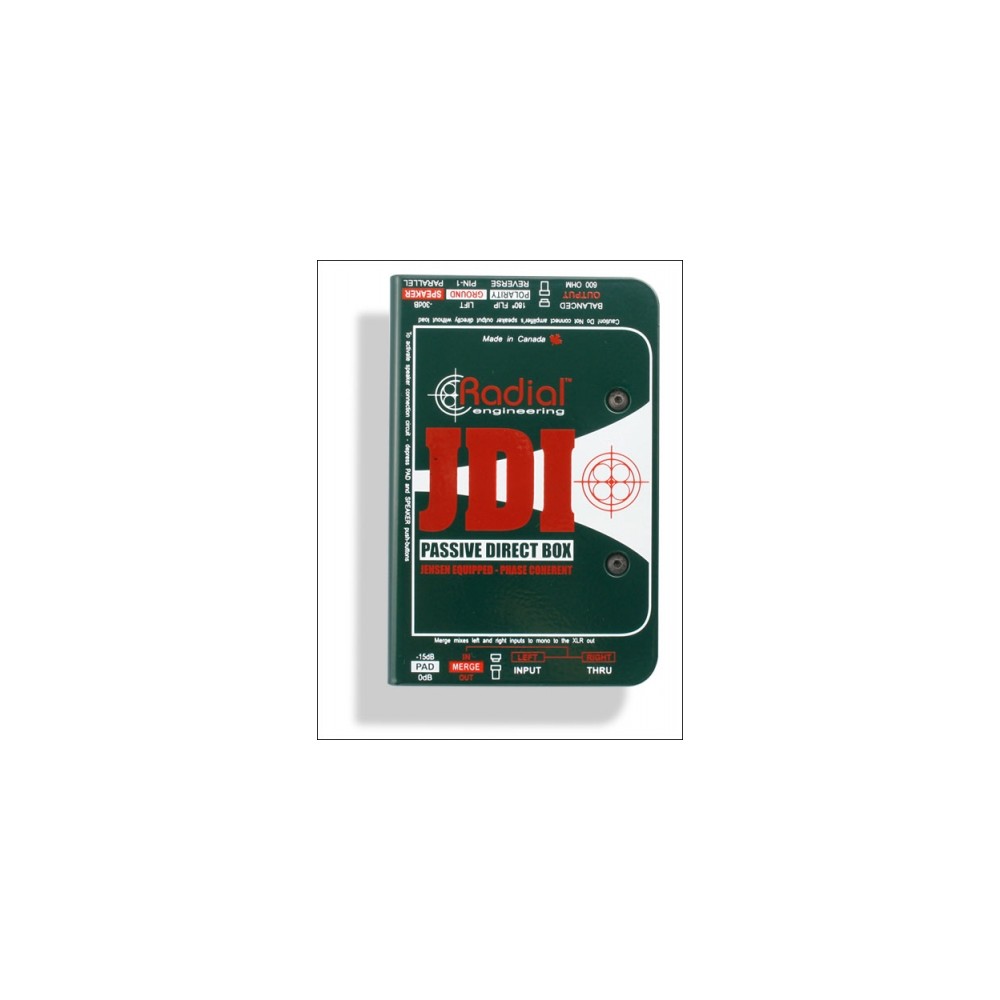 RADIAL JDI MK3 PASSIVE DI BOX WITH JENSEN TRANSFORMER DIRECT BOX MKIII FOR KEYBOARDS AND HIGH-OUTPUT INSTRUMENTS